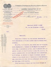 Facture   1906  COMPAGNIE CERAMIQUE JACOB, DELAFON & CIE A PARIS - M.HAUSSY &