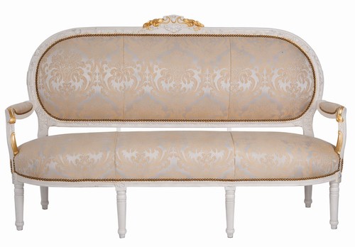 Banc baroque crème - banc,