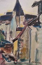 F. DESNOYER - Aquarelle - "Vue