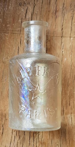 Flacon parfum verre ancien