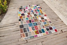 Tapis Turc 49''x73'' Vintage Oriental 4x6 Tapis Patchwork Oushak Tapis 126x188cm