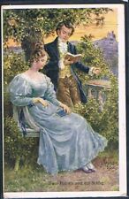 F102 VIENNE a/s KRÄNZLE COUPLE Romance reading GARDEN Fine LITHO BKWI 523-4