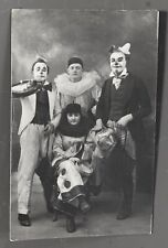 CARTE PHOTO Fete Clown Déguisement Amusement Costumes Nancy Carnaval