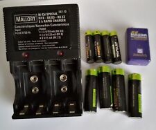 Chargeur de Piles Batteries Rechargeables AA, AAA et 9 V  1, 2 ou 4 emplacements