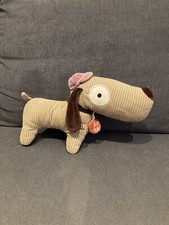 Doudou chien DPAM Velour marron beige casquette rose