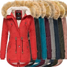 Navahoo Femmes Hiver Veste Matelassée Manteau Parka Teddyfell Chaud Doublé
