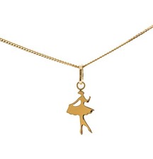 Pendentif danseuse en plaqué