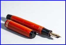 DENMARK J. PARKER DUOFOLD JUNIOR Corail Rouge 14k EF Plume SANS Clip