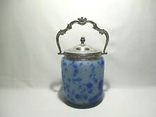 ANCIEN POT SEAU A BISCUIT EN PATE DE VERRE COOKIE JAR 
