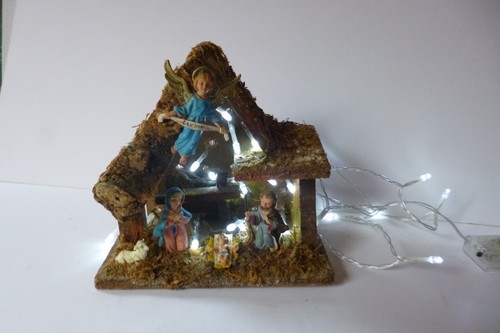 Ancienne crèche noël en - ancienne,