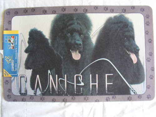 Tapis déco chien caniche - déco,