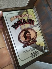 Miroir de bar vintage publicitaire whisky Bowies Rock & Rye