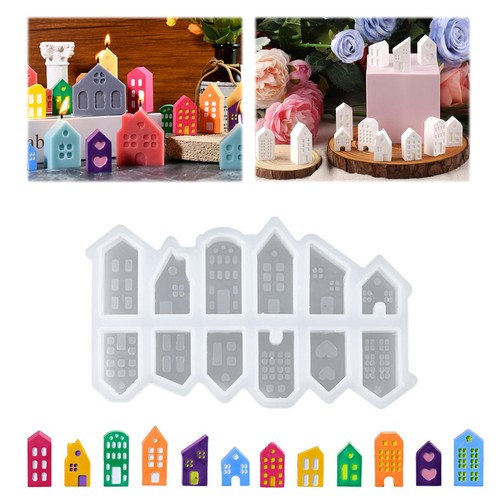 Moule silicone maisons - moule, noël