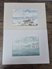 Lot De 2 Peinture Bateau Mer