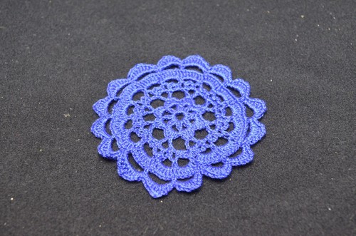 Ancien napperon bleu - ancien,