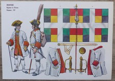 Rigo : Le Plumet, planche AR24: Infanterie Régiment de Brissac Drapeaux 1757