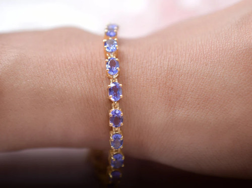 Tanzanite bleue tennis - bleue,