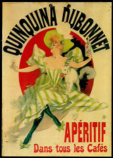 Chéret. Quinquina Dubonnet. Panneau publicitaire vers 1950. 21,5cm x 30,5cm
