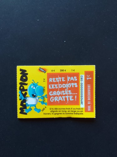 Lot tickets morpion - de, 4