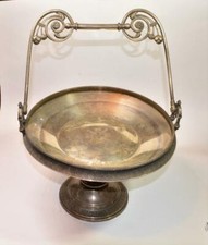 Panier À Bonbons Sur Pied En Argent Plaqué Reed & Barton Antique 3585