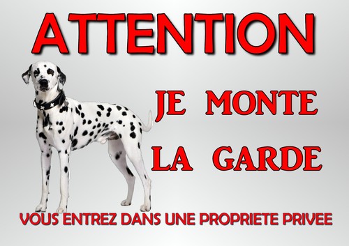 Plaque chien garde - plaque,