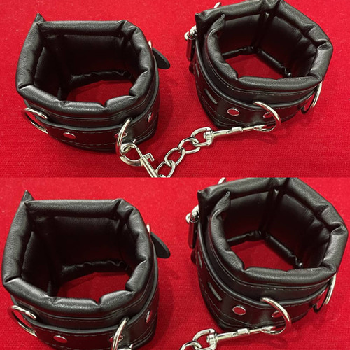Cuir bondage menottes - pu,