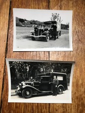 2 x photos-Camionnette Camion Renault 1943 Corbillard Ambulance Pacifisme Guerre