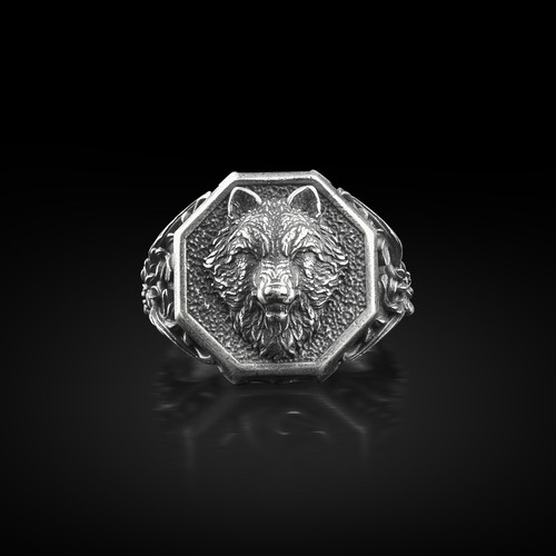 Bague chevalière homme - , en
