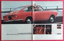 Publicité de presse: Automobile Le nouveau Coupé FIAT 850  Sport  1968 - 2 pages