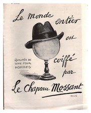 PUBLICITE CHAPEAU MOSSANT par