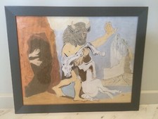 Pastel encadrée représentant "Minotaure et jument" Pablo PICASSO
