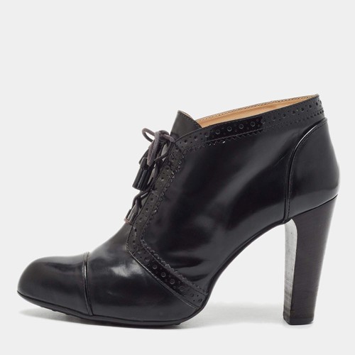 Bottines cuir noir - bottines, tods