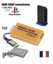 Adaptateur HDMI Pour Console PlayStation + Cable HDMI 2M Rétro PS1, PS2 , Audio
