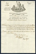 SUP - Lettre de CREMONA (Répub. CISALPINE, état satellite de la France) - 1801