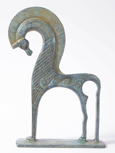 Statue bronze cheval - en,
