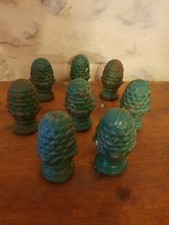 1 boule de rampe d'escalier, portail,  de 8,5 cm en métal peint au choix parmi 8