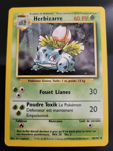 Carte pokémon herbizarre - carte,