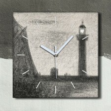 Horloge murale sur toile 30x30