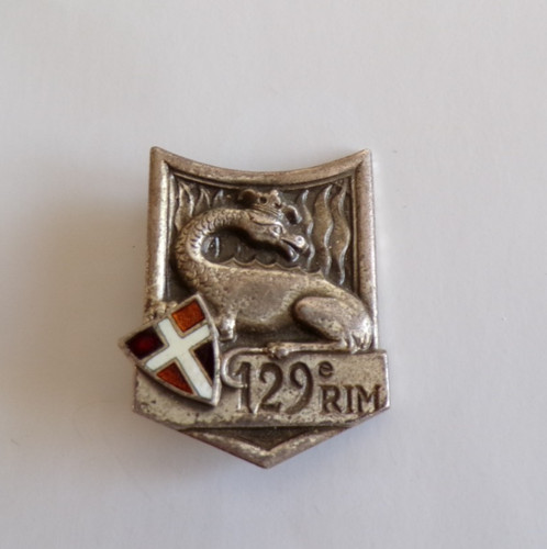 Insigne militaire 129 - insigne, 129°