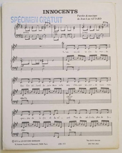 Partition vintage sheet music
