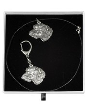 Lévrier irlandais - set d'un chien, bijoux dans une boîte blanche, Art Dog FR