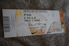 Ticket entier ) PSG V LILLE LOSC - saison 2009-2010