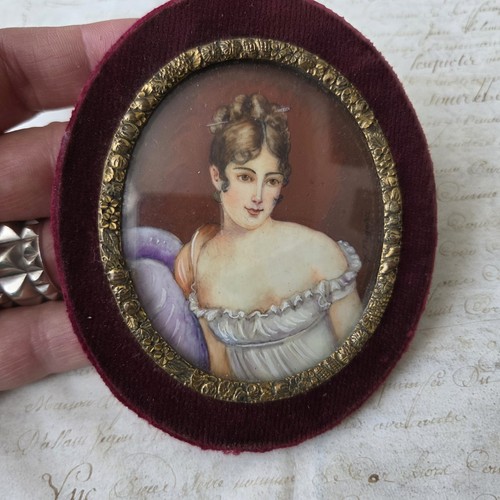 Miniature peinte portrait - miniature,