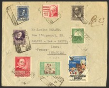 Espagne Courrier De La République Espagnole Certifié Botte