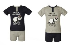 Pyjama bébé garçon pantalon court d'été en coton à manches courtes Seraph CRAZY 