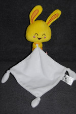 🍀Doudou Plat Lapin Jaune