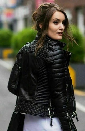 Veste cuir femme - cuir,