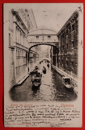 Carte postale venise pont - carte,