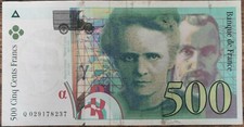 Billet de 500 francs Pierre et