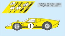Autocollants Ford MkIV Le Mans Test 1967 1:32 1:24 1:43 1:18 64 87 calques GT...